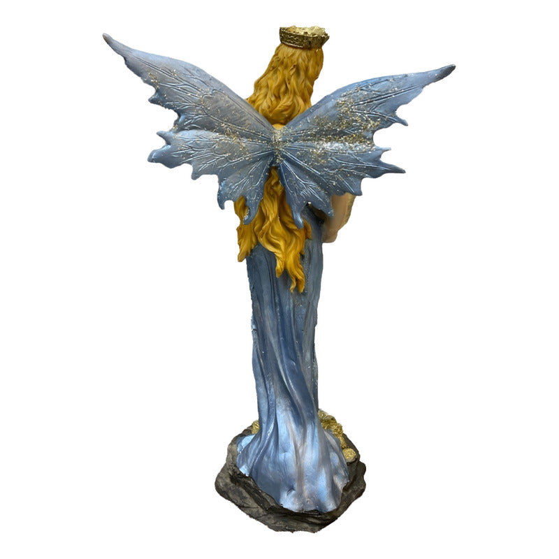 Abundia Statue With Wings 28 Cm Resin.