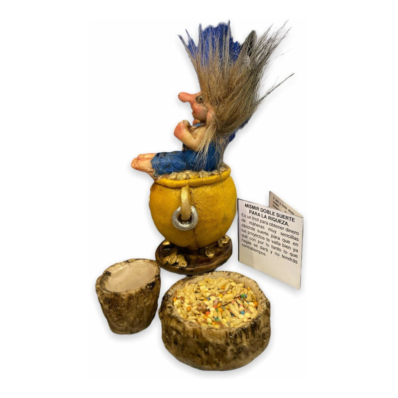 Troll Mismir Doppeltes Glück + Futterspender + Samen 11,5 x 7 x 6 cm.