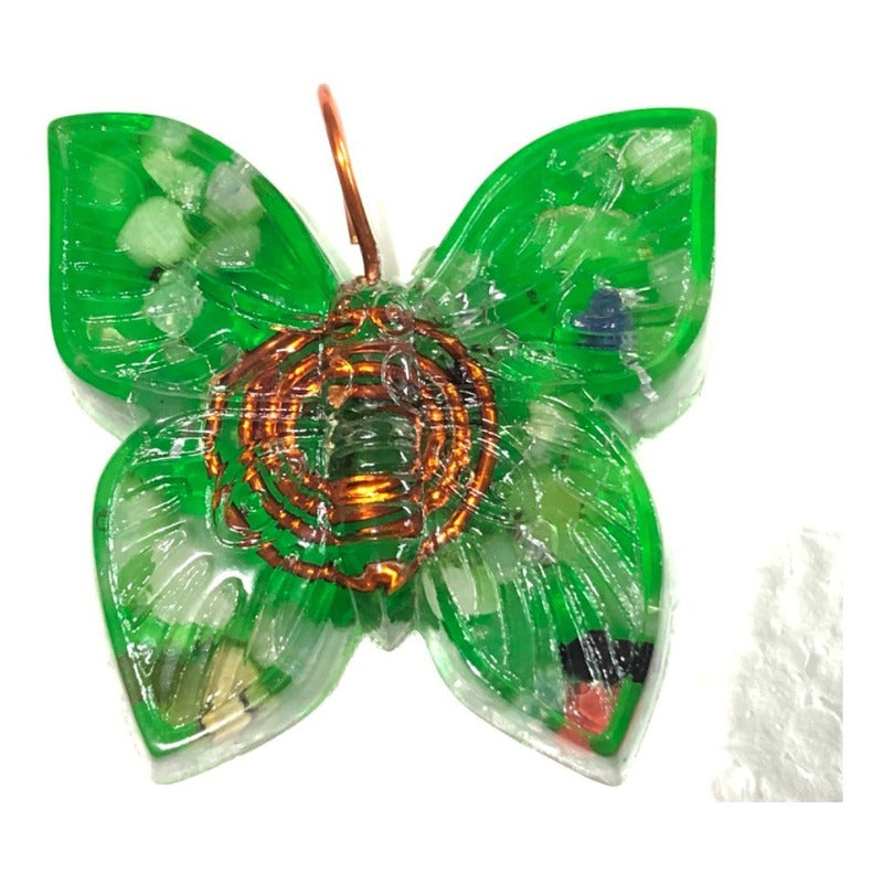 Orgonite Butterfly Pendant Amulet Cleans Energy