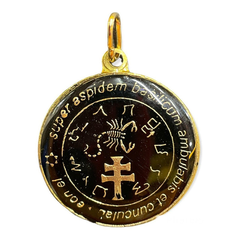 Exterminator Talisman Amulet Encapsulated and Gold Plated 4cm