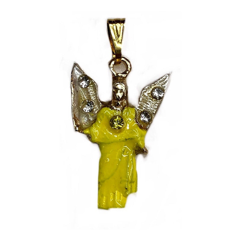 Archangel Jophiel Gold Plated Pendant with Crystal