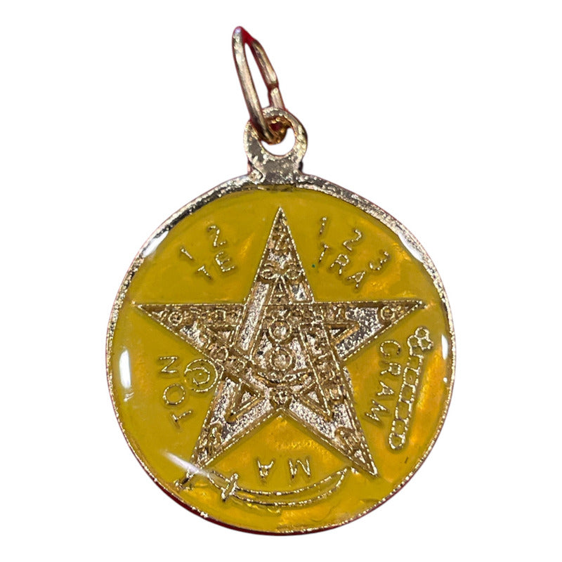 Medium Ritualized Pentagram 7 Metals Tetragrammaton