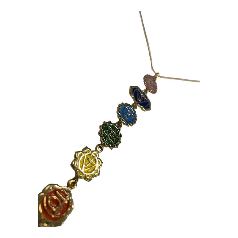 7 Chakra Charms with Gold Plated Chain