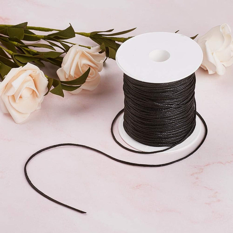 Cordón De Algodón Encerado De 100 Yardas, 1,5 Mm, Para Joyas