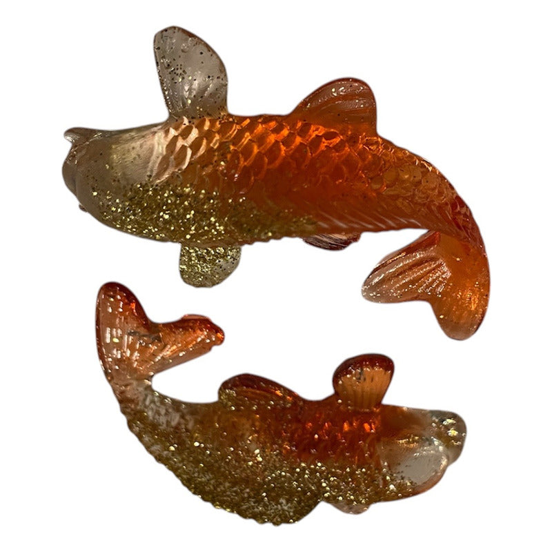 Carp, Ajowana, Fish of Abundance Crystal Resin Sculpture
