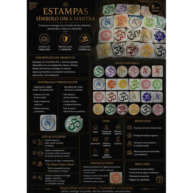 Estampa Om Hereje Rojo Tibetano Sol