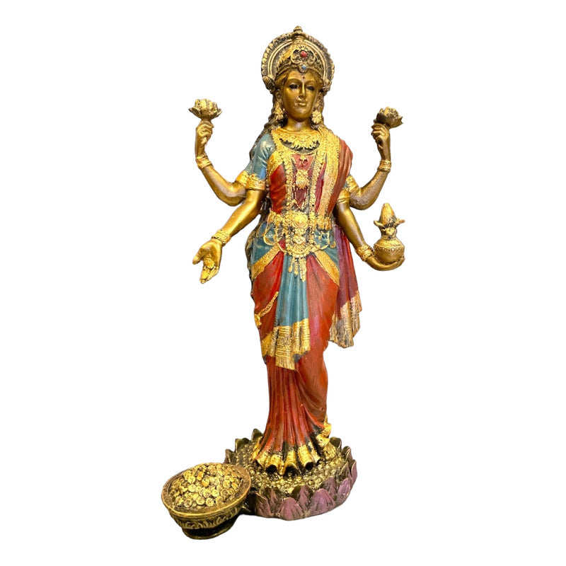 Lakshmi Goddess of Fortune Handmade Resin Ritualized.