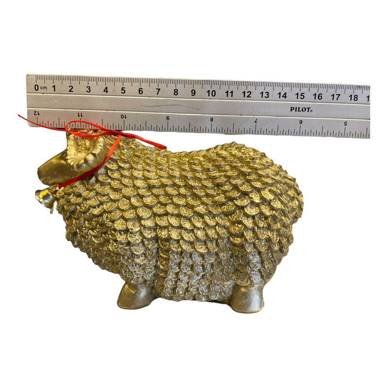 Golden Bighorn Sheep Abundance 10.5 cm Resin
