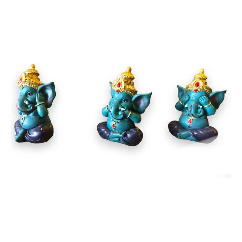 Set of 3 Ganesh 10cm