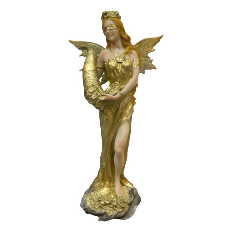 Abundia Statue With Wings 28 Cm Resin.