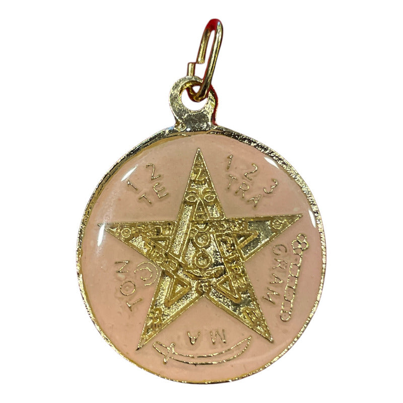 Medium Ritualized Pentagram 7 Metals Tetragrammaton