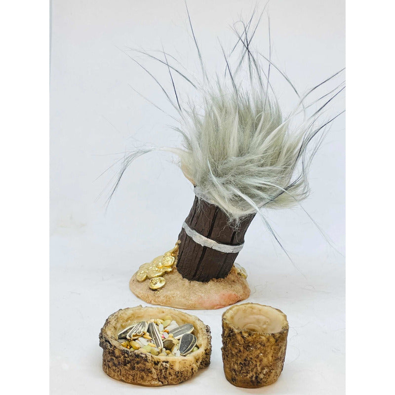 Troll Millonario + Comedero 12cm Figura De Resina Nacional
