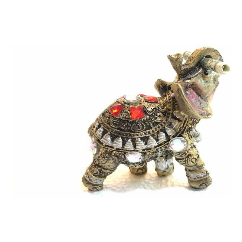 Elephant Abundance With Billet And Rhinestones 7.5 Cm