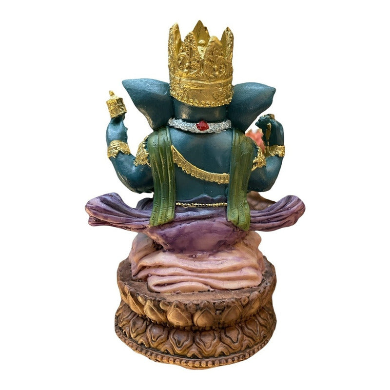 Ganesh Crown Flower Ready Resin National 16 Cm