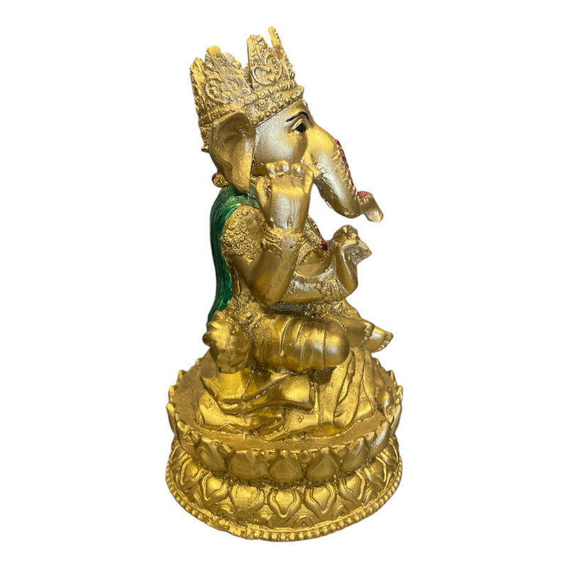 Ganesh Crown Flower Ready Resin National 16 Cm