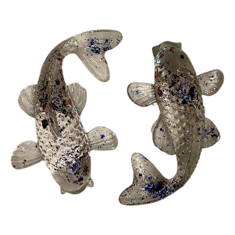 Carp, Ajowana, Fish of Abundance Crystal Resin Sculpture