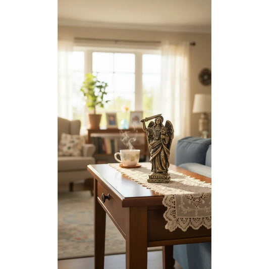 Arcángel Estatua De Resina De 12.5 Cm De Altura Oro Viejo Jofiel