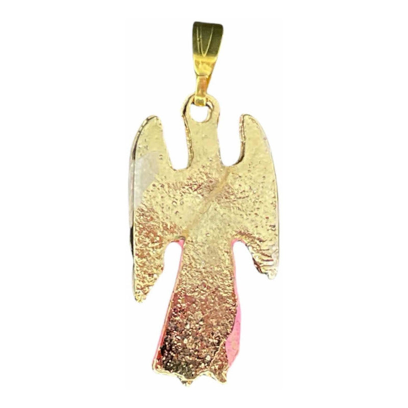 Archangel Chamuel Gold Plated with Crystal Pendant