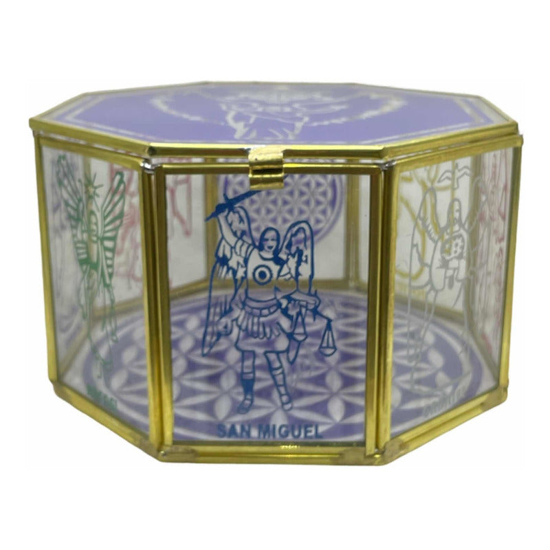 Metatron with the 7 Archangels Crystal Box 15 cm Engraved