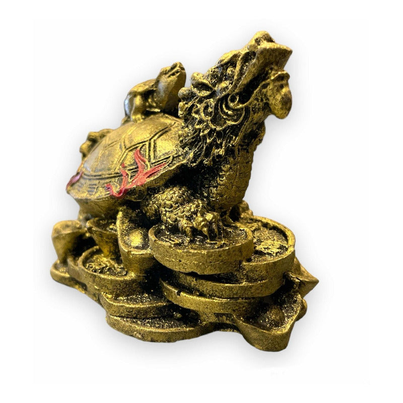 Resin Dragon Turtle Guardian of National Wealth 4cm