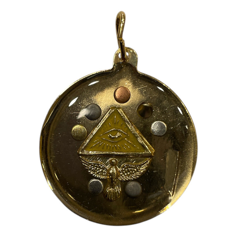 Exterminator Talisman Amulet Encapsulated and Gold Plated 4cm