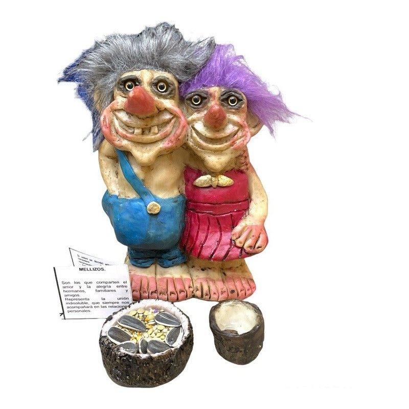 Troll Mediano + Comedero + Bebedero +semillas Varios Modelos