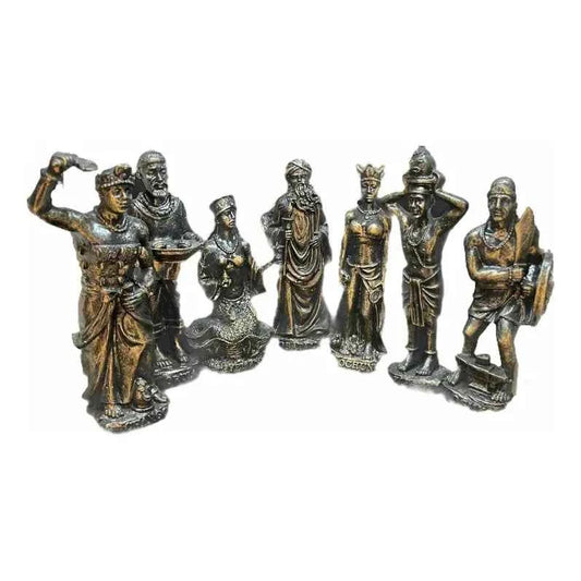 7 Potencias Africanas Figuras De Resina Individuales 10 Cm Ogun