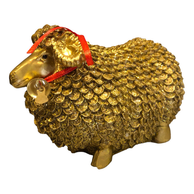 Golden Bighorn Sheep Abundance 10.5 cm Resin