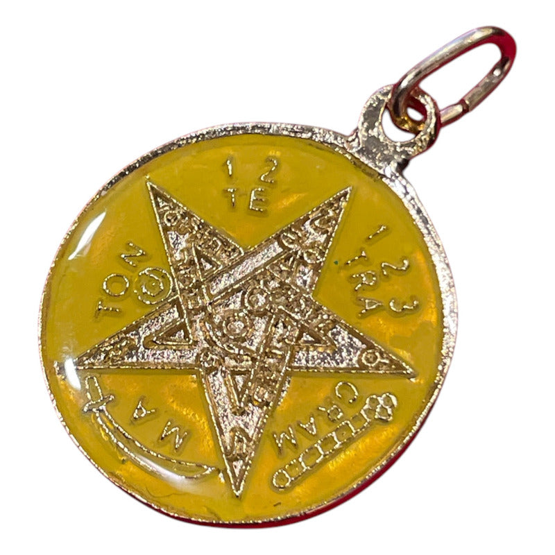 Medium Ritualized Pentagram 7 Metals Tetragrammaton