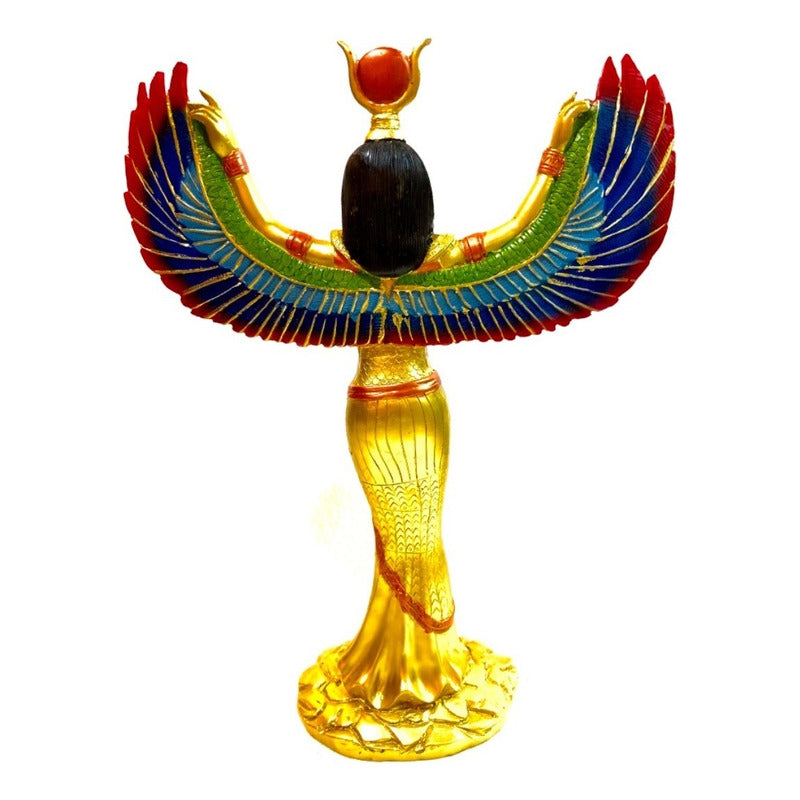 Isis Egyptian Goddess Ast National Resin Hand Painted 28 Cm