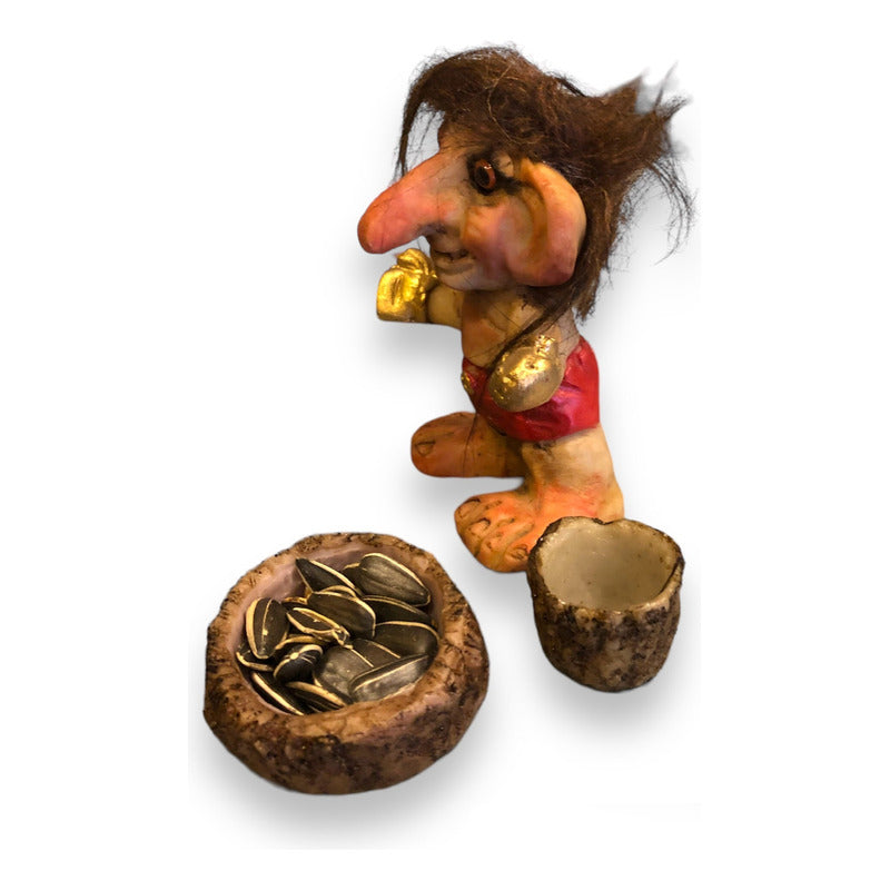 Boxender Troll + Futterspender 10 cm National Resin Figur