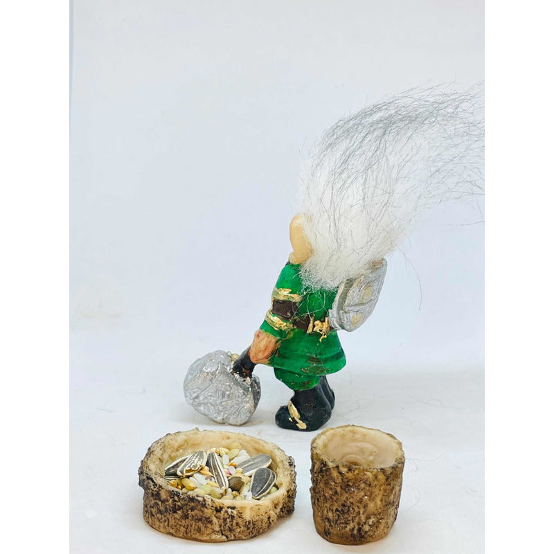 Troll Protector De La Salud + Comedero 11cm Figura De Resina