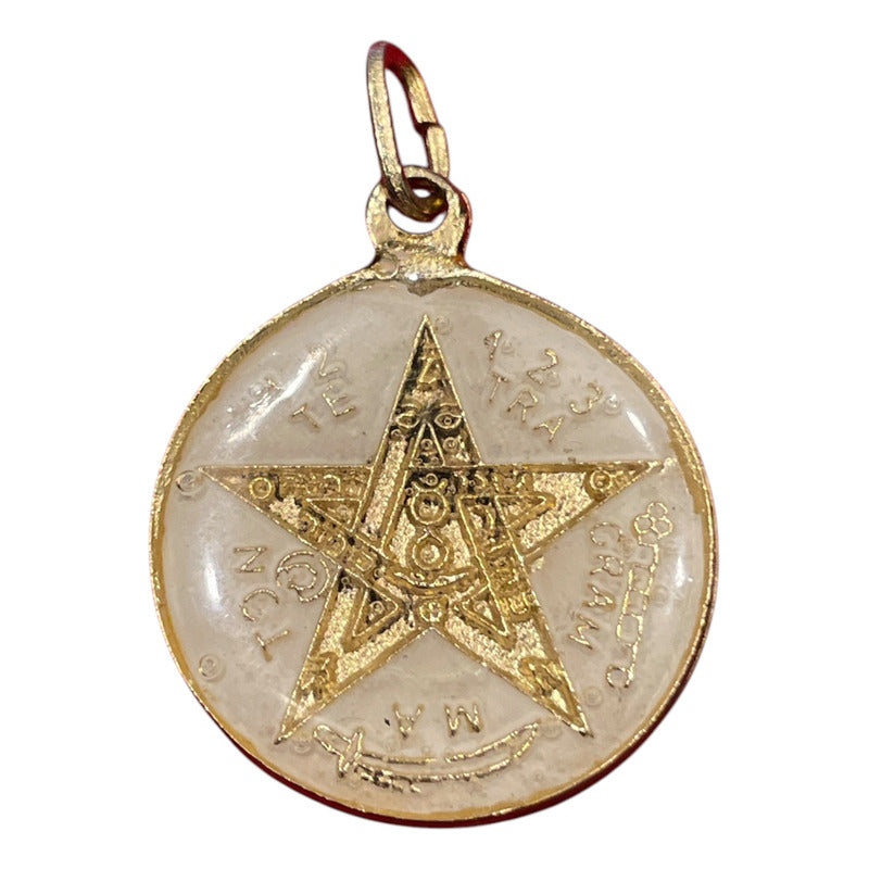 Medium Ritualized Pentagram 7 Metals Tetragrammaton