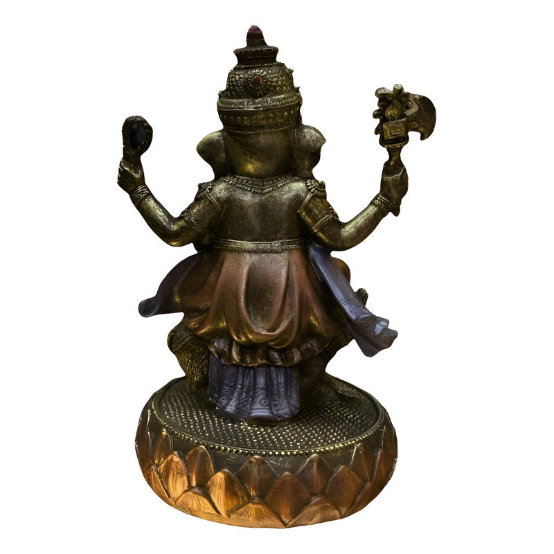 Ganesh Mouse Resin Statue 20 Cm Height.