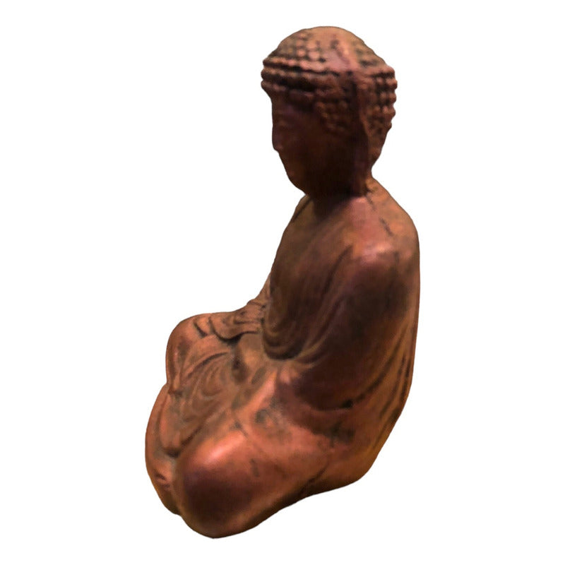 Sitting Buddha 11cm Blue Resin Figure