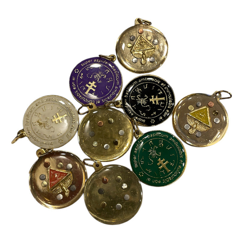 Exterminator Talisman Amulet Encapsulated and Gold Plated 4cm