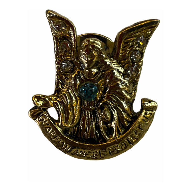 Guardian Angel Gold Plated Lacquer Coated Pin