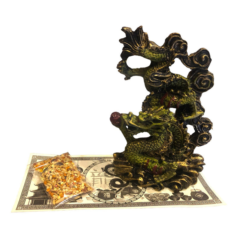 Chinese Year Dragon Resin Figure 11cm Feng Shui