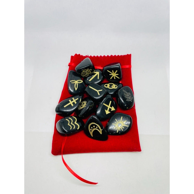 Witch Runes Gypsy Quartz Stones 13 Pieces.