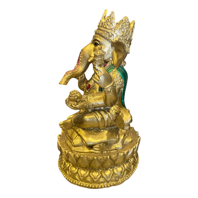 Ganesh Crown Flower Ready Resin National 16 Cm