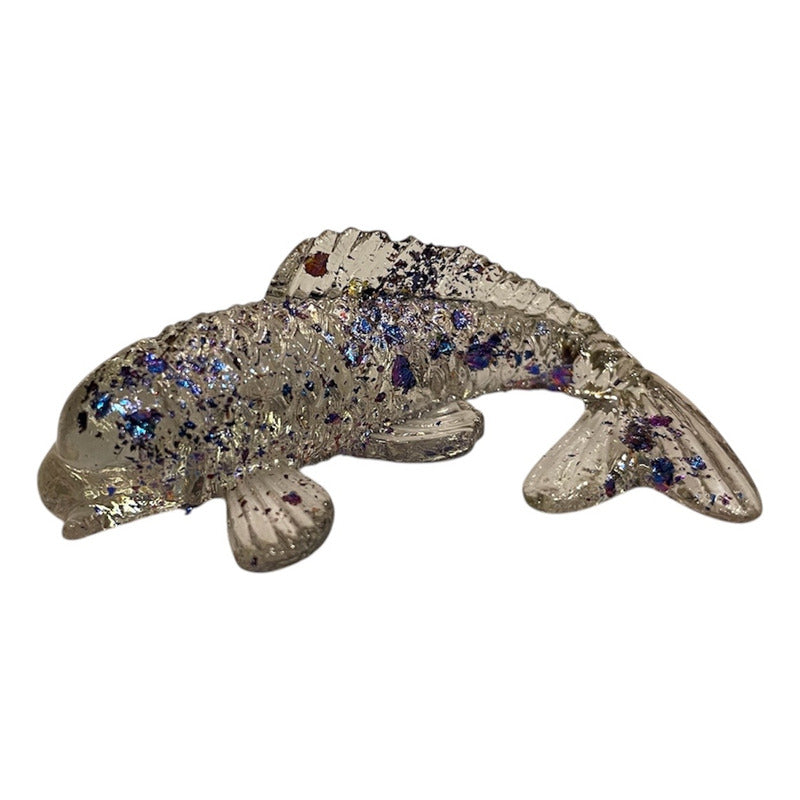 Carp, Ajowana, Fish of Abundance Crystal Resin Sculpture