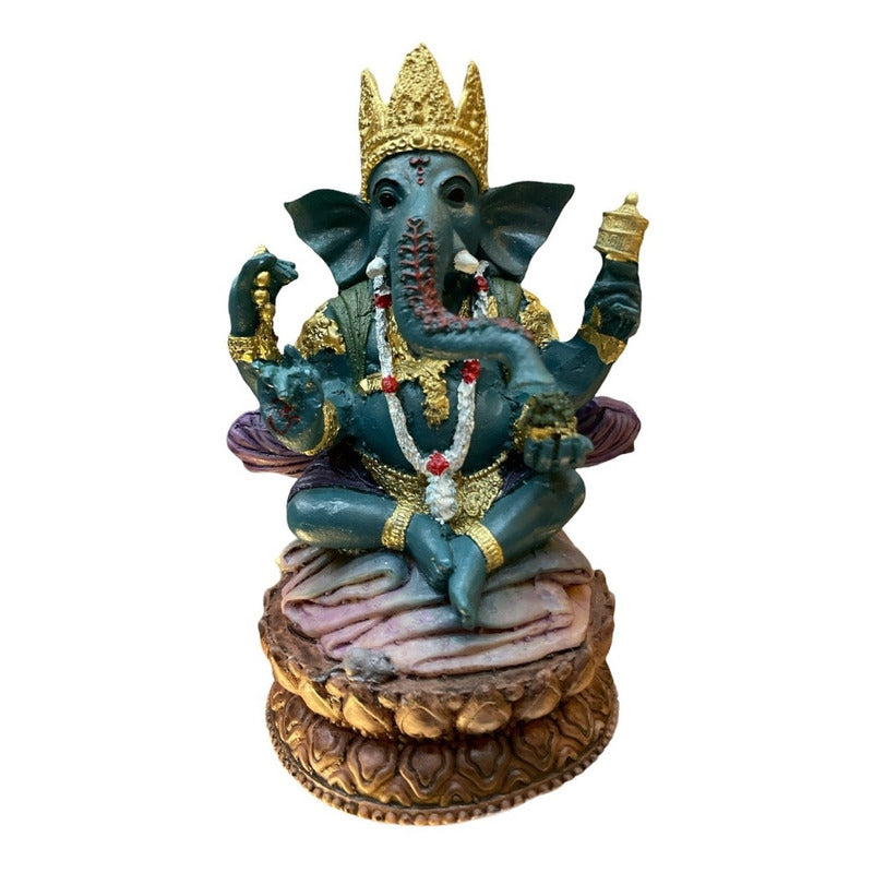 Ganesh Crown Flower Ready Resin National 16 Cm