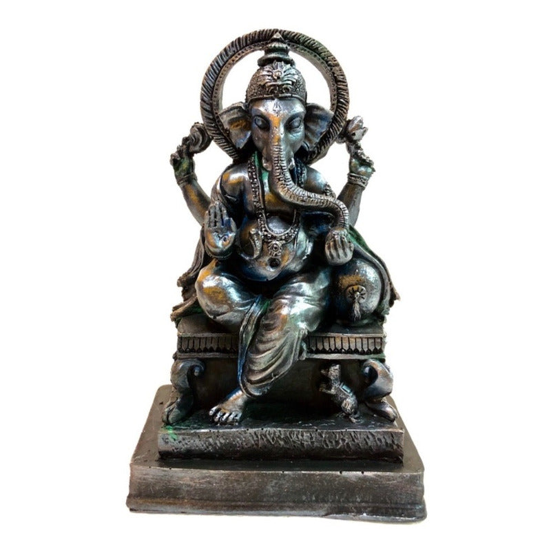 Ganesh Prosperity Blue/Black 16 Cm