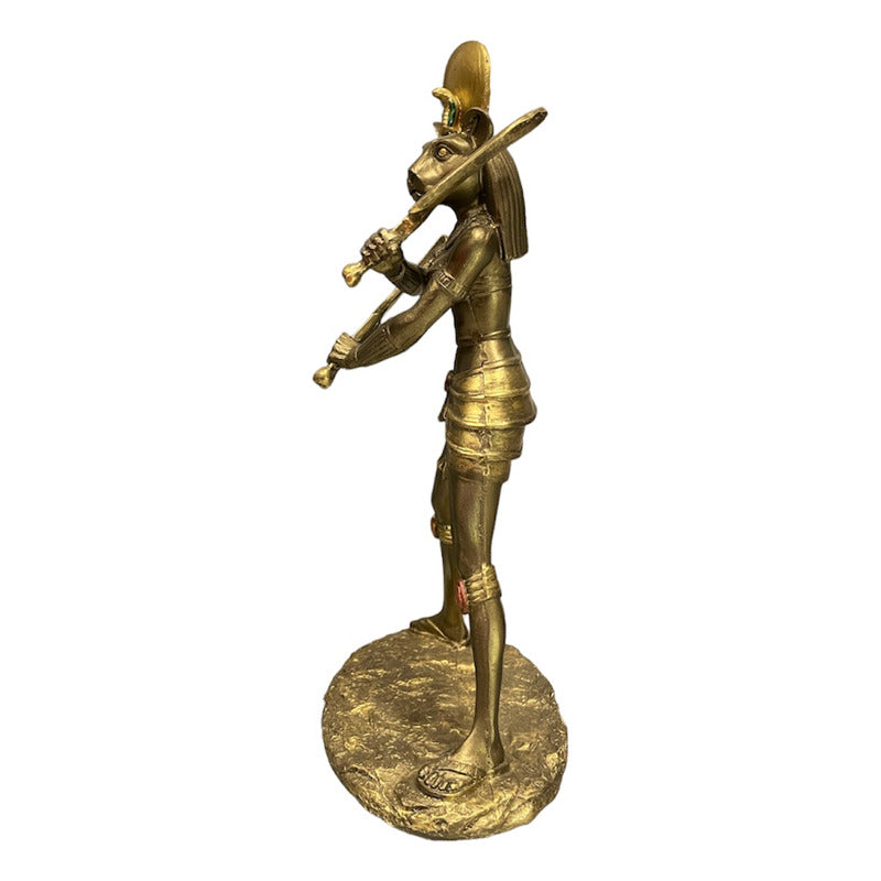 Sekhmet Egyptian Resin Figure 27cm High Bronze Type