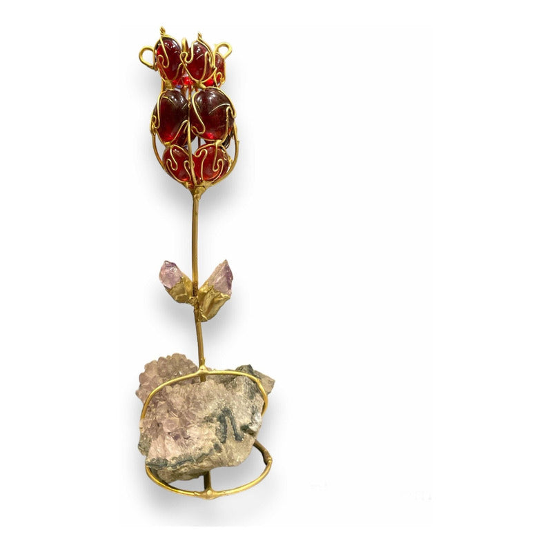 Red Quartz Flower