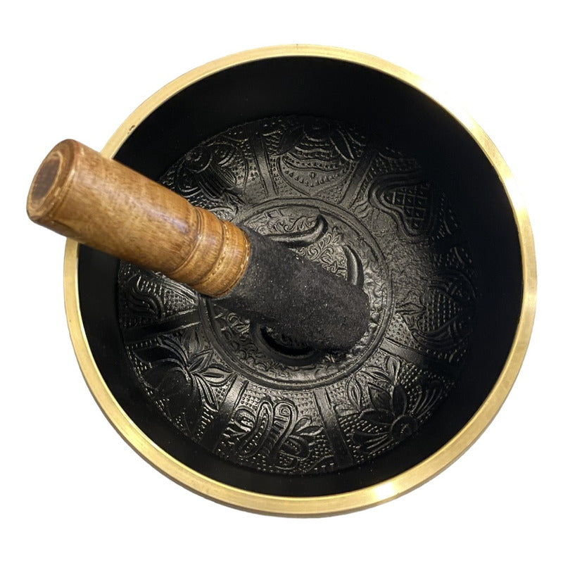 Tibetan Singing Bowl 15cm 7 Dark Metals