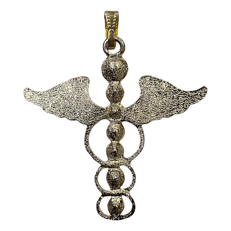 7 Chakras Wings Pendant with Gold-Plated Crystal