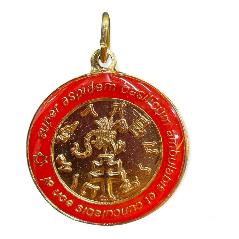 Exterminator Talisman Amulet Encapsulated and Gold Plated 4cm