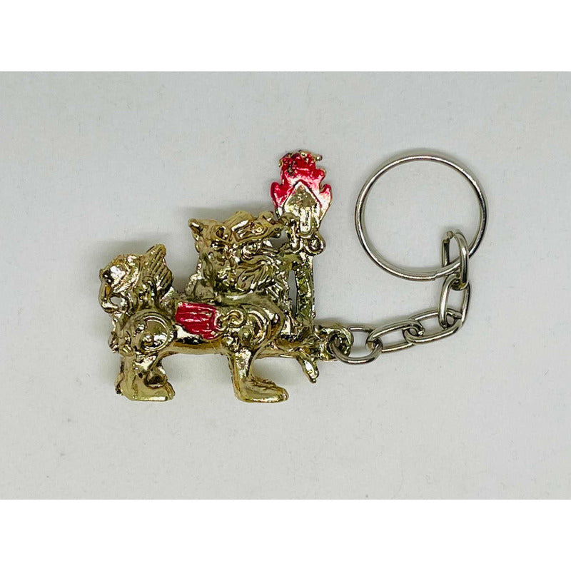 Piyao Flaming Sword Metal Keychain.