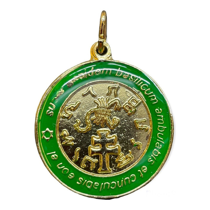 Exterminator Talisman Amulet Encapsulated and Gold Plated 4cm